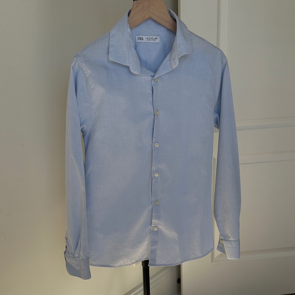 Zara Boys Light Blue Dress Shirt